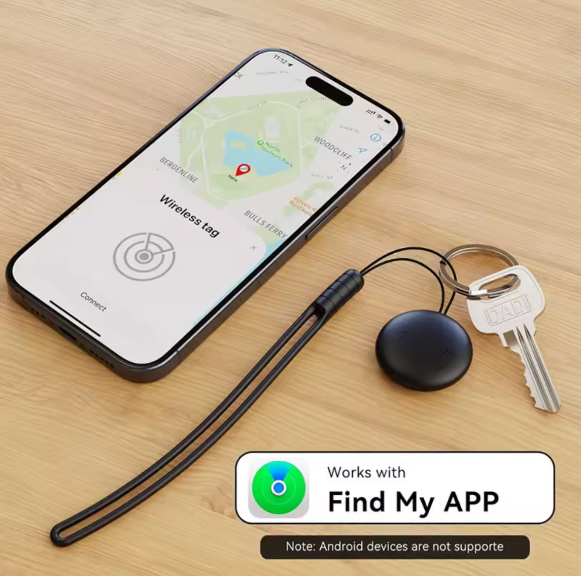 GPS Wireless Tracking Tag for Wallets, Keys, Purses, Bags, & Bikes