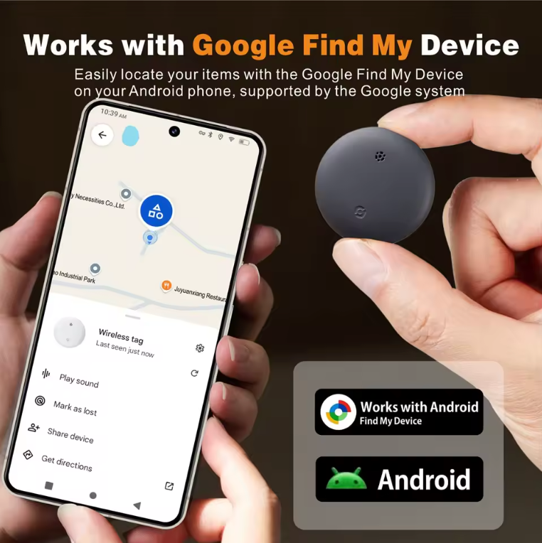 Android GPS Wireless Tracking Tag for Wallets, Keys, Purses, Bags, & Bikes